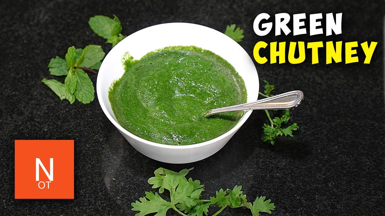 Рецепт зеленого чатни | Чатни из свежей кинзы и мяты (без йогурта)