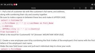 SQL for Data science Module quiz 4 coding assignment answers    #answers #assignment #coursera