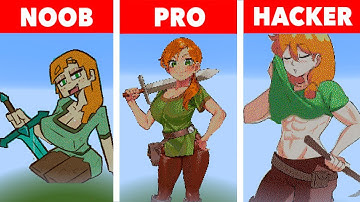 Minecraft Pixel art 💥 (Alex in Minecraft) NOOB vs PRO vs HACKER