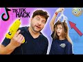 YouTubers TRY VIRAL Tik Tok LIFE HACKS!!