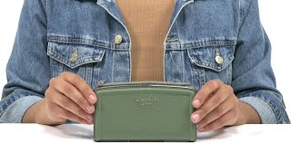 Kate Spade New York Knott Pebbled Leather Zip Slim Wallet SKU: 9624918 -  YouTube