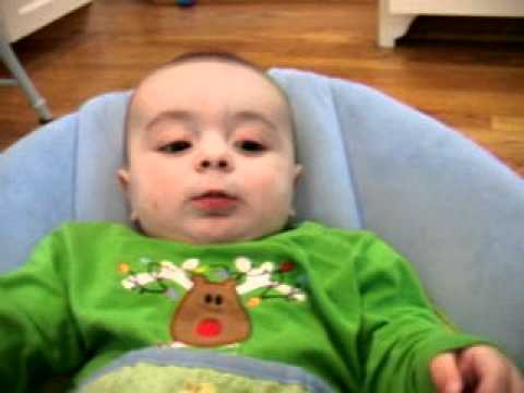 Baby Leeland wiggling and giggling to Steven Curti...