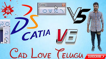 (తేలుగు) Catia v5 CONIC TOOLS- Ellipse, Perabola, Spline, Connect||CAD LOVE TELUGU|| #learnwithdp
