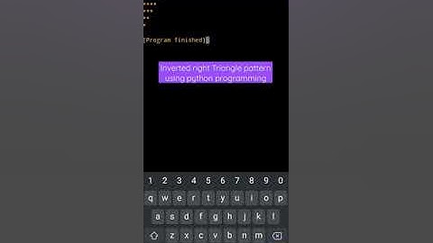 Inverted right triangle pattern using python programming!| #shorts | #python3 |#python |#starpattern