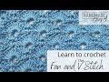 Fan and v crochet tutorial