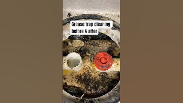 Grease trap cleaning before & after