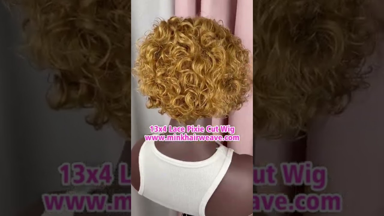 OMG, Bomb Affordable Short Pixie Cut Curly Bob. FT.MinkHairWeave 