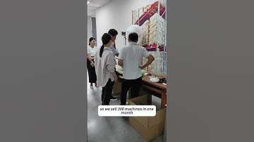 Small box labeling machine with 300pcs output every month. #labeling #factory