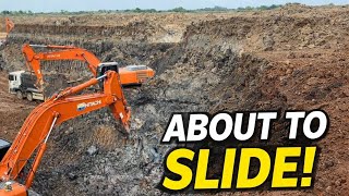 Celebrity ONE WRONG MOVE… This Hitachi Excavator Could Slide Down! Net Worth
