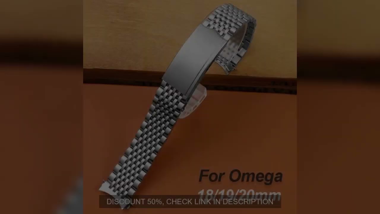 20mm 19mm 18mm Stainless Steel Watch Strap for Omega Seamaster Speedmaster Curved End Metal Strap Bu