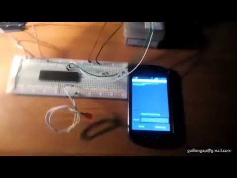 PICC - Bluetooth HC05 + LED (PIC16F887)