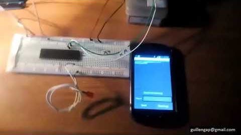 PICC - Bluetooth HC05 + LED (PIC16F887)