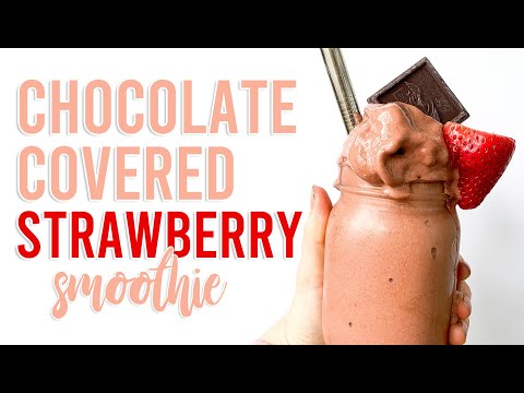 Chocolate Covered Strawberry Smoothie!!! #shorts