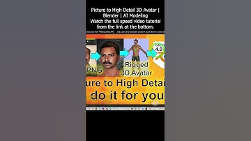 Picture to High Detail 3D Avatar #Blender #AI #3dModeling #CharacterCreator #Headshot #cc4