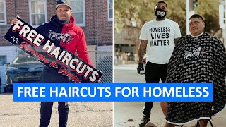 Barber dedicates his life to giving free haircuts to the homeless & helping with addiction recovery