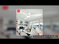 IRALAN Modern Ceiling Fan with LED Light DC motor Large Air Volume Remote Control for Kitchen Bedroo