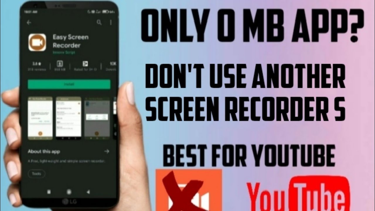 Only 0 MB app? Easy screen recorder 🔥 Download now.