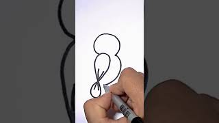 Aprenda a desenhar um passarinho de forma fácil #desenho #desenhofacil #comodesenhar