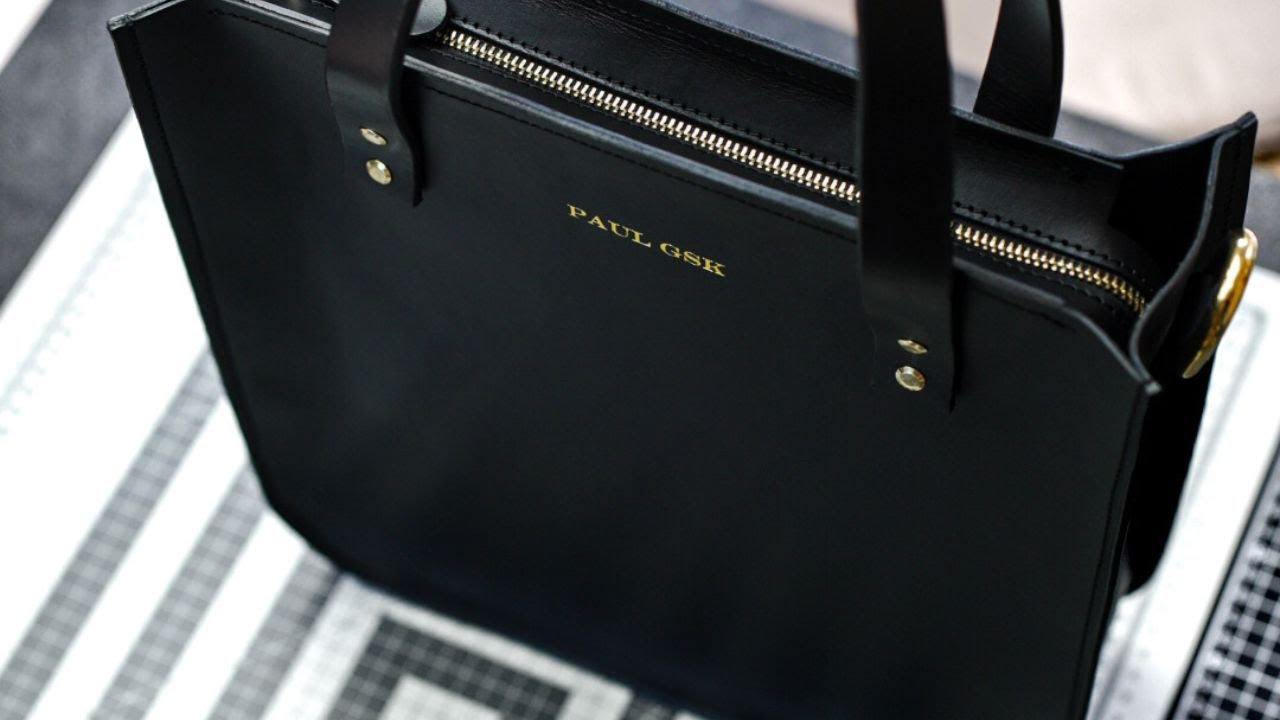 How to make  HANDMADE LEATHER TOTE  Bag.