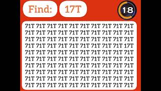 Visual Skills Challenge : Can you spot the hidden 17T in 25 sec. #visualeffects #123 #puzzlegame