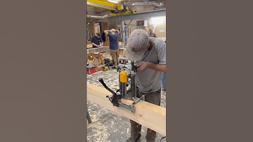 Testing the Makita chain mortiser 7104 L  #makitatools #timberframing #shorts