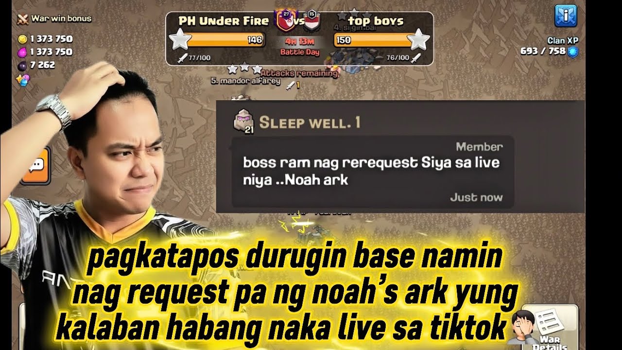 lakas trip ng kalaban namin noah’s ark daw pagkatapos kame durugin🤦🏻