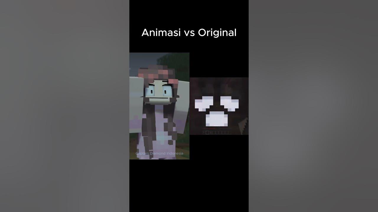 Animasi vs Original kaget sama hantu [ft.@TeguhSugianto ] Minecraft Animasi