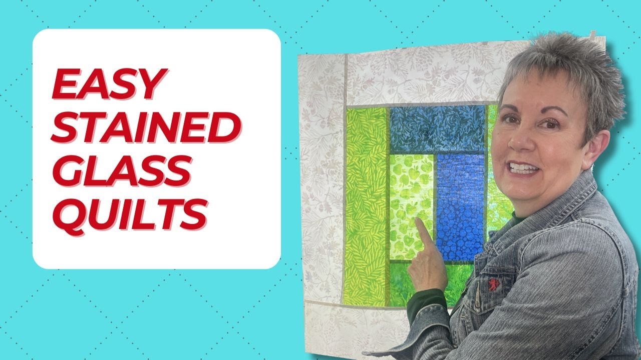 Как сшить красивое лоскутное одеяло в стиле витража