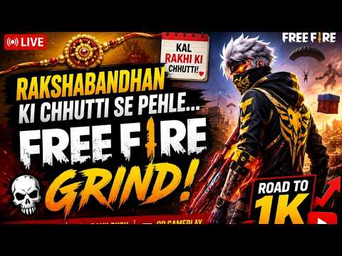 🔴KAL RAKHI KI CHHUTTI! 😍 AAJ FREE FIRE KA TOOFAN! 🔥 | ROAD TO 1K