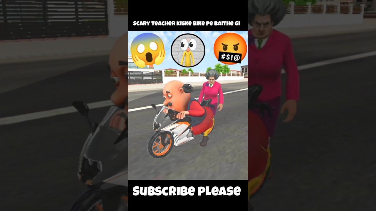 scary teacher kiske bike pe baithe gi - Indian theft auto simulator | 