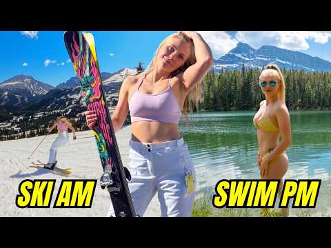 I Tried SUMMER Skiing & Swimming In Banff... (And Crashed!)
