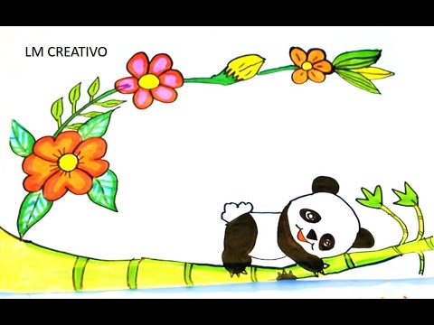 caratula para cuaderno -de oso panda - como dibujar oso panda - thptnganamst.edu.vn