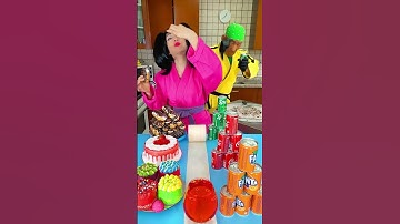 Ice cream challenge! Macaron cake vs soda #Shorts