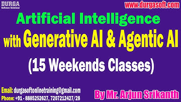 Artificial Intelligence (15 Weekends Classes) tutorial || by Arjun Srikanth On 13-09-2025 @7AM (IST)