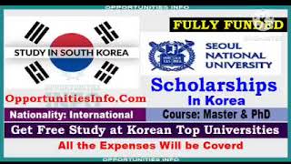 Seoul National University Scholarship in South Korea 2023-24 [Fully Funded]