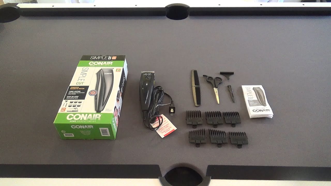 CONAIR SIMPLE CUT 12 PC HOME HAIRCUTTING KIT UNBOXING, CUSTOMER REVIEW ...