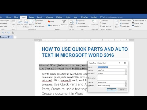 create a quick part in word 2016 create a quick part in word 2016