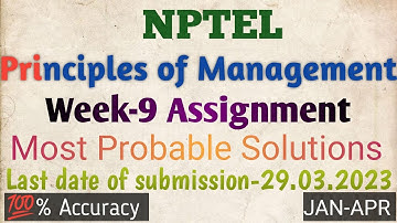 NPTEL|Principles of Management|Week-9|Assignment-9|Most Probable Solutions@2023