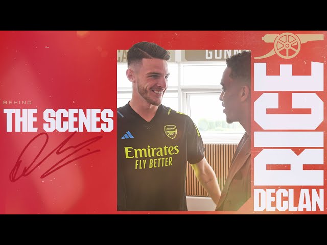 Declan Rice's first day at The Arsenal | Behind the scenes class=