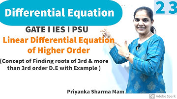 Linear Differential Equation | Concept of Finding Roots | Engineering Maths by Priyanka Sharma Mam