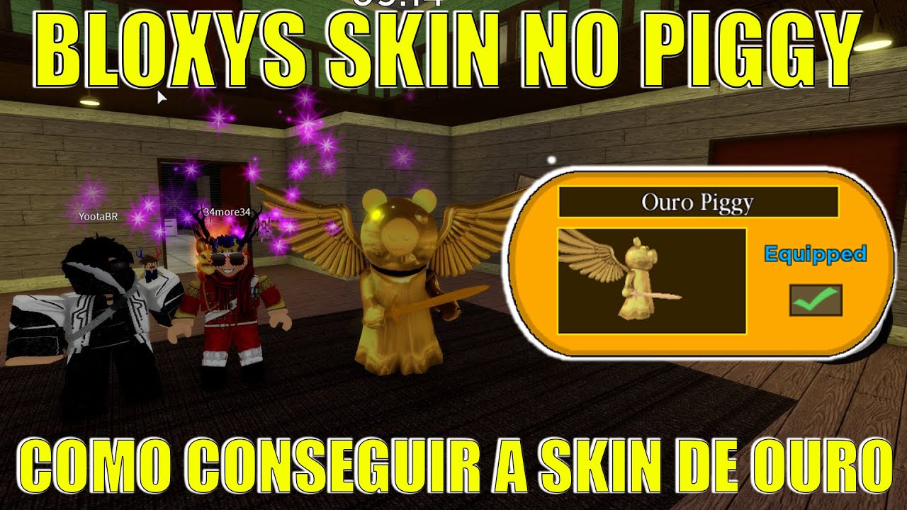 Roblox - Como desbloquear a nova skin Gold Piggy - Critical Hits