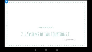 Finite Math 2.1 Systems of Equations (Applications) A