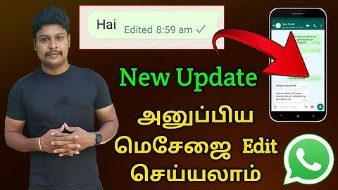 Whatsapp Chat Edit Update | Whatsapp Send Message Edit tamil | Star online
