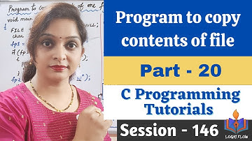 C-146- Program to copy the contents of one file into another in File handling|Part-20|#filesinc