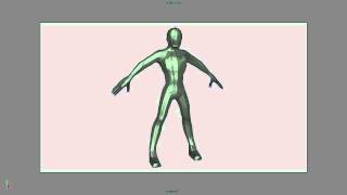 simple biped model and skeleton