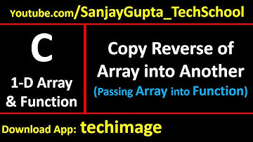 Copy reverse of an array into another by passing array into function in c programming