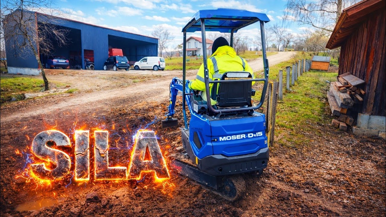 OKOLOKUĆNI POSLOVI #84 - ČUPAMO PLOČE I ASFALT SA MINI BAGEROM I KUPUJEMO PRASILIŠTE ZA KRMAČE !! 