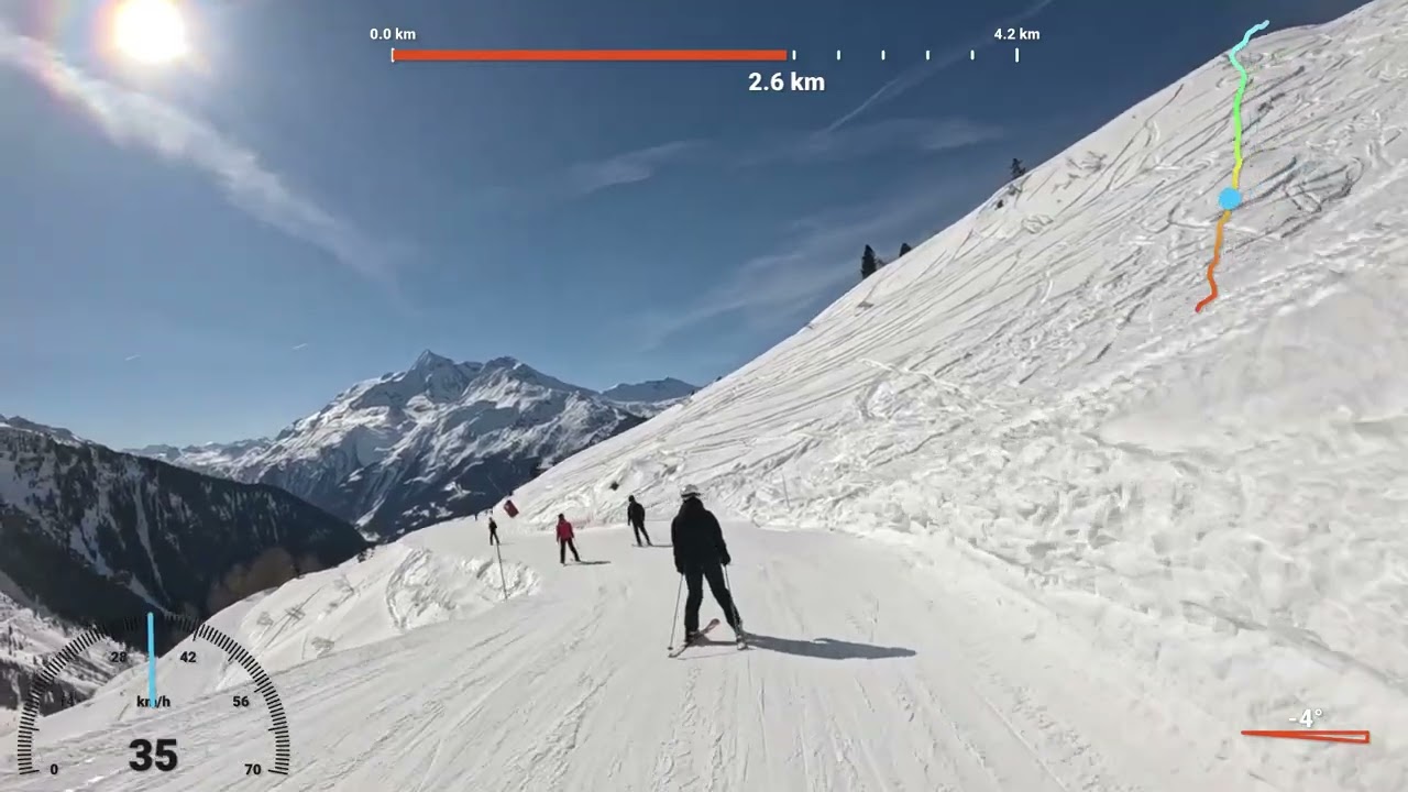 La Rosiere Day 5 mouflon to les lauzes (both blue)