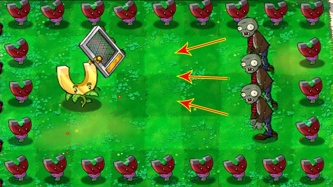 Plants vs Zombies Hack : Gold Magnet vs Screen Door Zombie - YouTube.