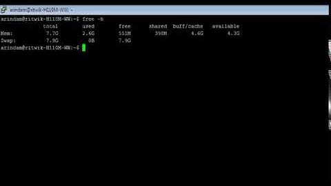 Linux - free Command - w3resource